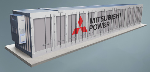 Las soluciones de almacenamiento de energía de Mitsubishi Power aprovechan múltiples tecnologías para satisfacer las necesidades de descarbonización de los clientes. Se muestra: representación de un sistema de almacenamiento de energía por batería. (Foto: Business Wire)