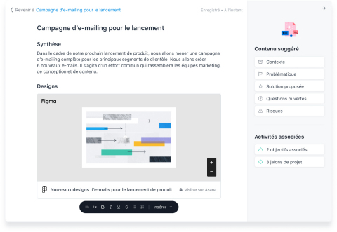 Les utilisateurs Asana ont désormais accès à Figma afin de développer des processus créatifs directement sur Asana, de l’idéation à l’exécution.