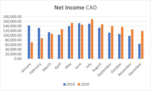 Net Income CAD (Graphic: Business Wire)