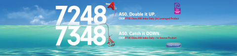 CSOP FTSE China A50 Index Daily (2X) Leveraged Product (ticker: 7248.HK) and CSOP FTSE China A50 Index Daily (-1X) Inverse Product (ticker: 7348.HK) to List on the HKEX