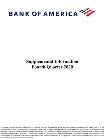 Q4 2020 Bank of America Supplemental Information