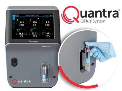 Quantra QPlus System: Quantra Hemostasis Analyzer, QPlus Cartridge. (Photo: Business Wire)