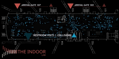 thumbnail Die Safe Place-Lösung liefert visuelle Analysen des Fußgängerverkehrs am Orlando International Airport. © Mit freundlicher Genehmigung von The Indoor Lab