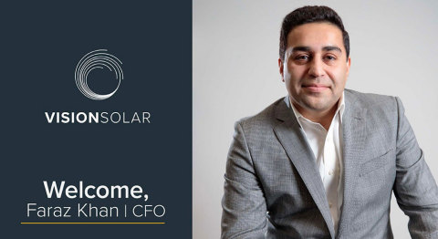 Vision Solar LLC - Faraz Khan, Chief Financial Officer (Photo: Business Wire)