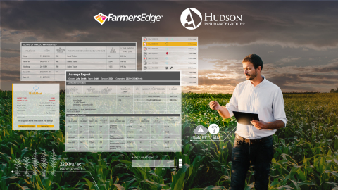 Farmers Edge and Hudson Insurance Company strike partnership to deliver a high-tech, omnichannel experience that redefines how insurers, agents, and growers interact with data (Photo: Business Wire)