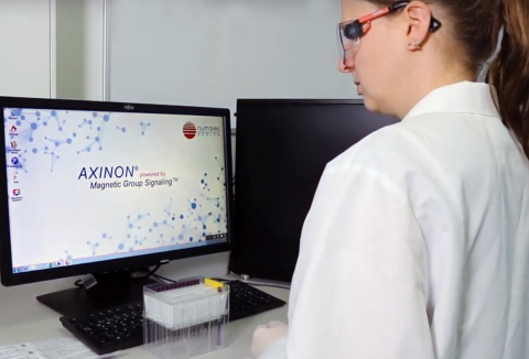 numare's AI-driven, NMR-based diagnostic platform AXINON is easy to operate by laboratory technicians. (Photo: Business Wire)