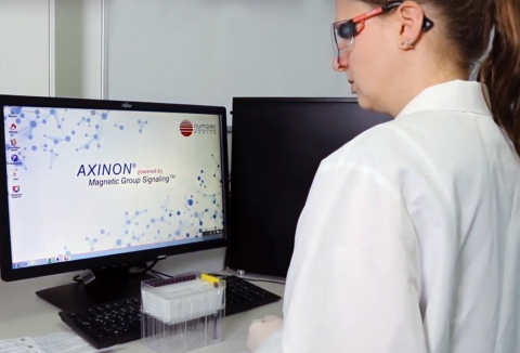 original numare's AI-driven, NMR-based diagnostic platform AXINON is easy to operate by laboratory technicians. (Photo: Business Wire)