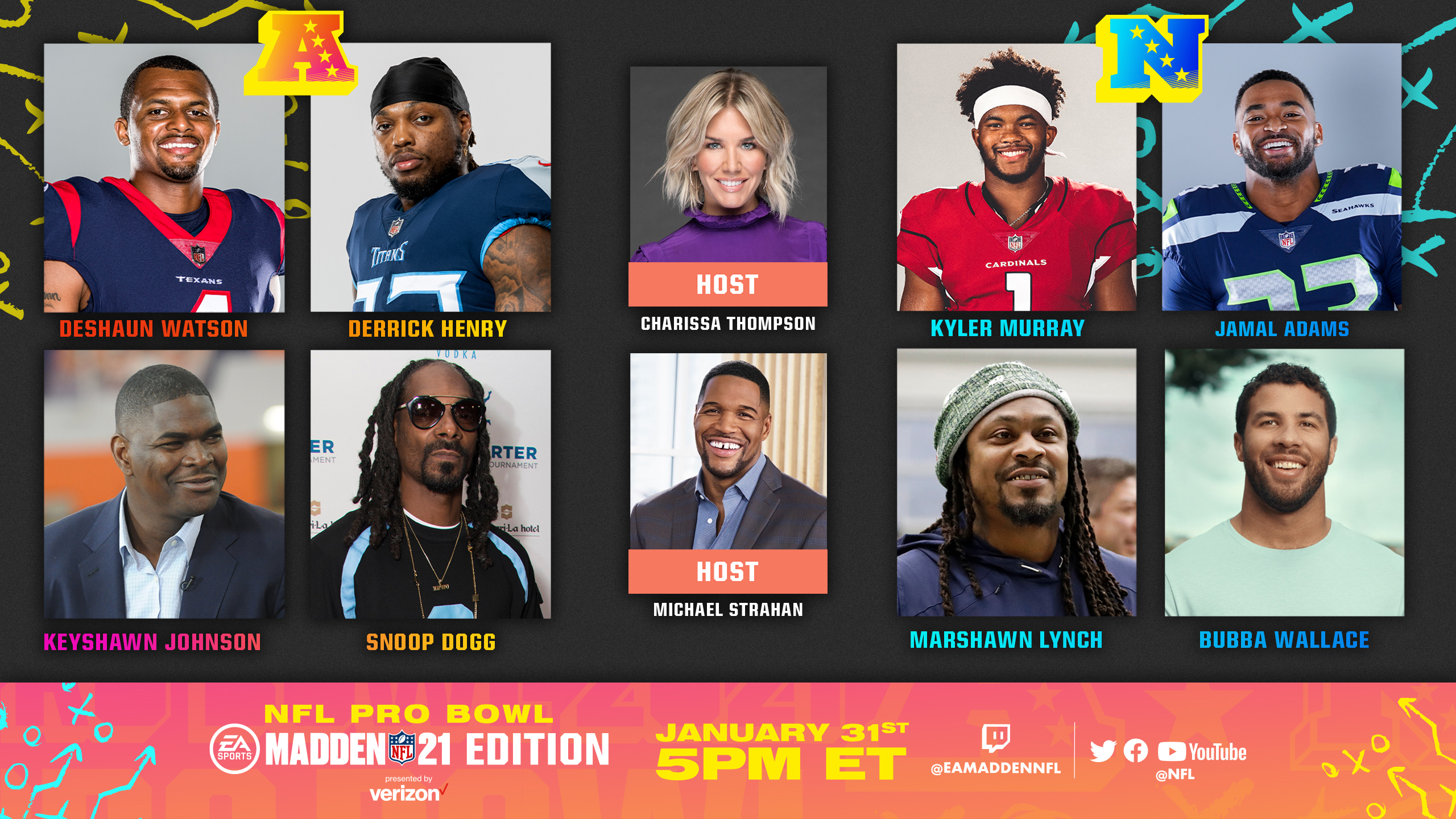 Electronic Arts and the NFL Announce Snoop Dogg, Marshawn Lynch and More to  Compete in Pro Bowl: The Madden NFL 21 Edition Presented by Verizon