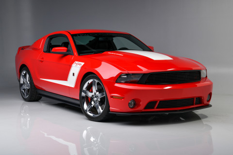 original Barrett-Jackson will sell the first-production 2010 Ford Roush Mustang Barrett-Jackson Edition with 100 percent of the hammer price benefitting the Michael Phelps Foundation. (Photo: Business Wire)