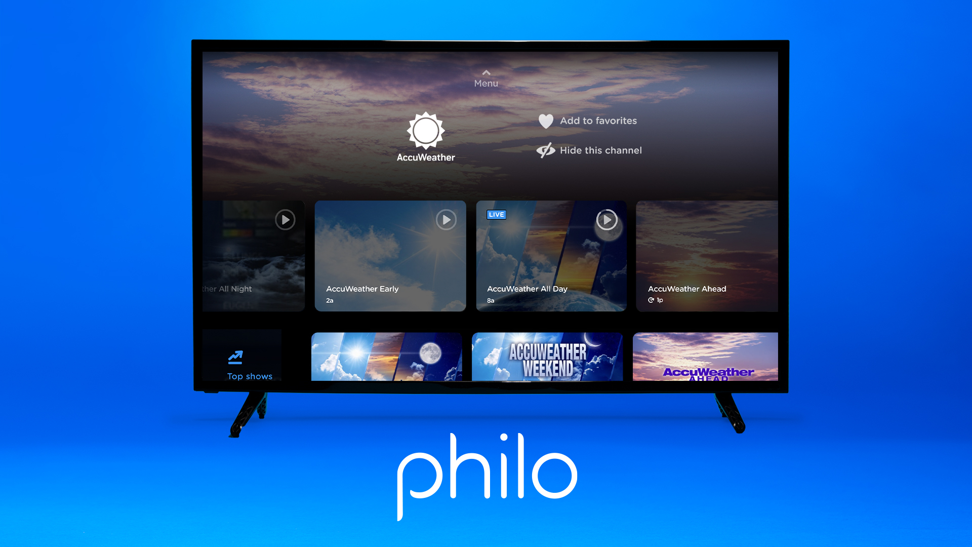 Philo Launches AccuWeather Providing Up-to-the-Minute Weather Reporting to Its Popular Entertainment-Focused Streaming Service Business Wire