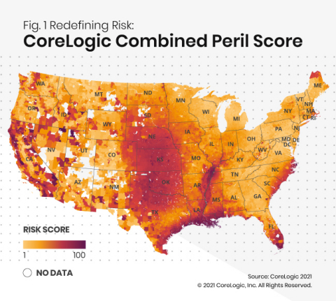Figure 1. Redefining Risk: CoreLogic Combined Peril Score (Graphic: Business Wire)