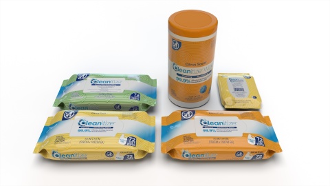 Albaad’s Cleanitize™ cleaning, sanitizing and disinfecting wipes receive EPA approval to kill the virus that causes COVID-19, SARS-CoV-2. The exceptional product quality and innovative materials were designed to support wellness and happiness for consumers and health care workers. (Photo: Business Wire)