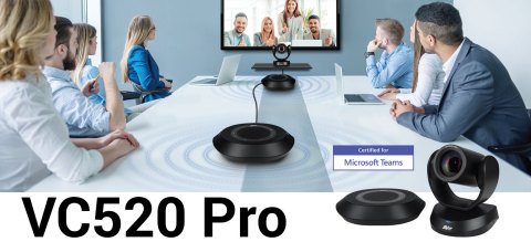 The VC520 PRO enterprise-grade video conference solution is now Certified for Microsoft Teams. (Graphic: Business Wire)