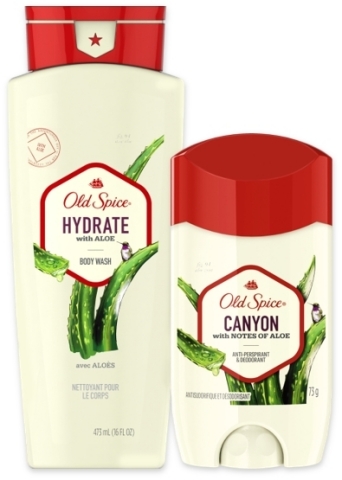 Old Spice Hydrate with Aloe body wash is the newest innovation in Old Spice’s award-winning Fresher Collection lineup providing guys with real ingredients, benefits, and fresh scent. Hydrate with Aloe body wash delivers deep hydration after just one use, while also generating a rich lather for clean, hydrated-feeling skin. An aloe-infused companion, Canyon with Notes of Aloe anti-perspirant/deodorant offers legendary Old Spice 48-hour sweat and odor protection. (Photo: Business Wire)