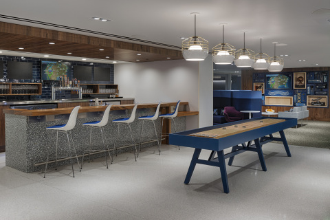 The Craft Beer Bar and Game Room in the new Centurion Lounge at Denver International Airport (Photo: Business Wire)