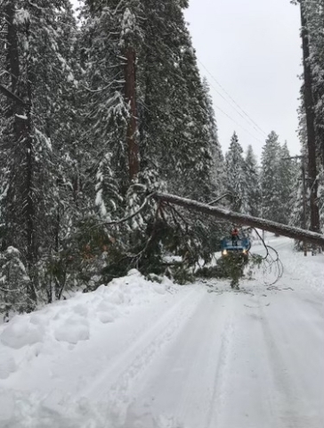 PG&E crews continue to make repairs and restore customers due to this week’s winter storm which caused significant damage to the electric infrastructure in some locations. (Photo: Business Wire)