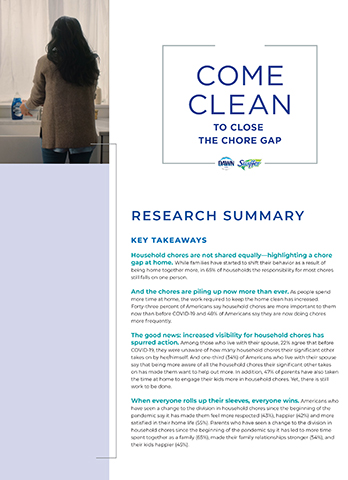 Come Clean to Close the Chore Gap Research Findings