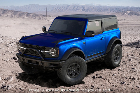 Barrett-Jackson will auction two of the world’s most coveted VIN 001 vehicles for charity, the legendary 2021 Ford Bronco 2-door VIN 001 and 2021 Ford Mustang Mach 1 VIN 001 during the Scottsdale Auction at WestWorld of Scottsdale. (Photo: Business Wire)