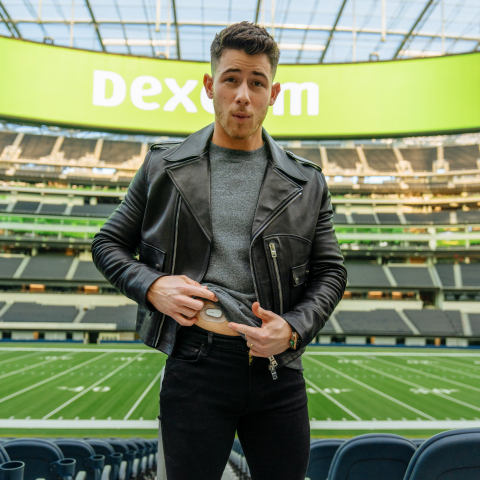 Nick Jonas wearing the Dexcom G6 Continuous Glucose Monitoring (CGM) system. Photo courtesy of Dexcom. (Photo: Business Wire)
