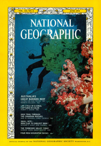 Valerie Taylor featured on the June 1973 cover of National Geographic magazine. (National Geographic/Ron Taylor)