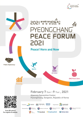 The PyeongChang Peace Forum 2021 will be held from February 7 to 9 at the PyeongChang Alpensia Convention Center in Gangwon Province utilizing both an on-site venue and online channels at the same time. Marking the third anniversary of the PyeongChang 2018 Games, this event is hosted by Gangwon Province, PyeongChang County, and Korea International Cooperation Agency (KOICA) and organized by the PyeongChang 2018 Legacy Foundation.
The forum will proceed under the slogan of “Peace! Here and Now” and identify new challenges and opportunities in achieving peace on the Korean Peninsula and across the world in the face of the COVID-19 pandemic. Under the topic of “Action Plan: Peace New Deal,” the attendees will engage in discussions on the plans to practice peace and the five key point agenda: economy, sports, DMZ Peace Zone, UN SDGs, and public diplomacy. (Graphic: Business Wire)