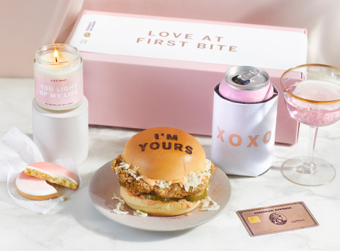 American Express and Uber Eats have teamed up to introduce a limited-edition Rose Gold Meal this Valentine’s Day weekend. (Photo: Business Wire)