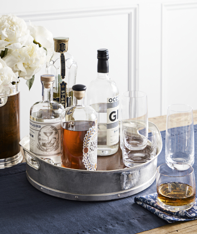Round Bar Tray from the new Marlo Thomas Collection for Williams Sonoma and Pottery Barn (Photo: Williams Sonoma)