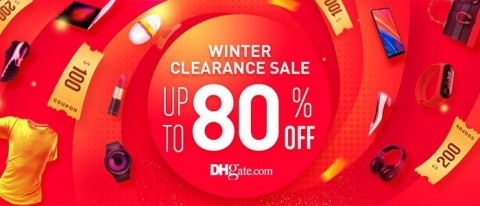 DHgate, one of China’s leading B2B cross-border eCommerce platforms, has announced its first winter clearance during the holiday, running from February 4 to 24, with deals offering up to 80% off. (Graphic: Business Wire)