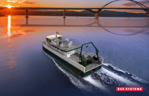 BAE Systems’ HybriGen® Power and Propulsion system will help reduce both carbon emissions and the use of fuel by the University of Vermont's maritime research vessel. The vessel will serve as a floating classroom and lab for students on Lake Champlain. (Photo credit: BAE Systems)