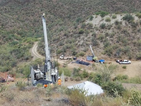 original Figure 1. Drill rigs turning at Kay Mine Phase 2 Expansion Program (Photo: Business Wire)