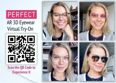 Perfect Corp. launches augmented reality virtual try-on service for 3D eyewear (Photo: Business Wire)