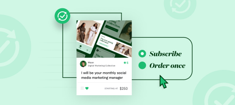 Subscriptions is a new feature that allows freelancers on Fiverr the opportunity to establish long-term, ongoing relationships with their customers. (Graphic: Business Wire)
