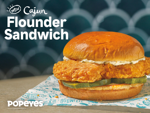 POPEYES® MAKES BIG WAVES IN THE SANDWICH GAME WITH ITS FIRST-EVER CAJUN FLOUNDER SANDWICH COMING TO MENUS NATIONWIDE (Photo: Business Wire)