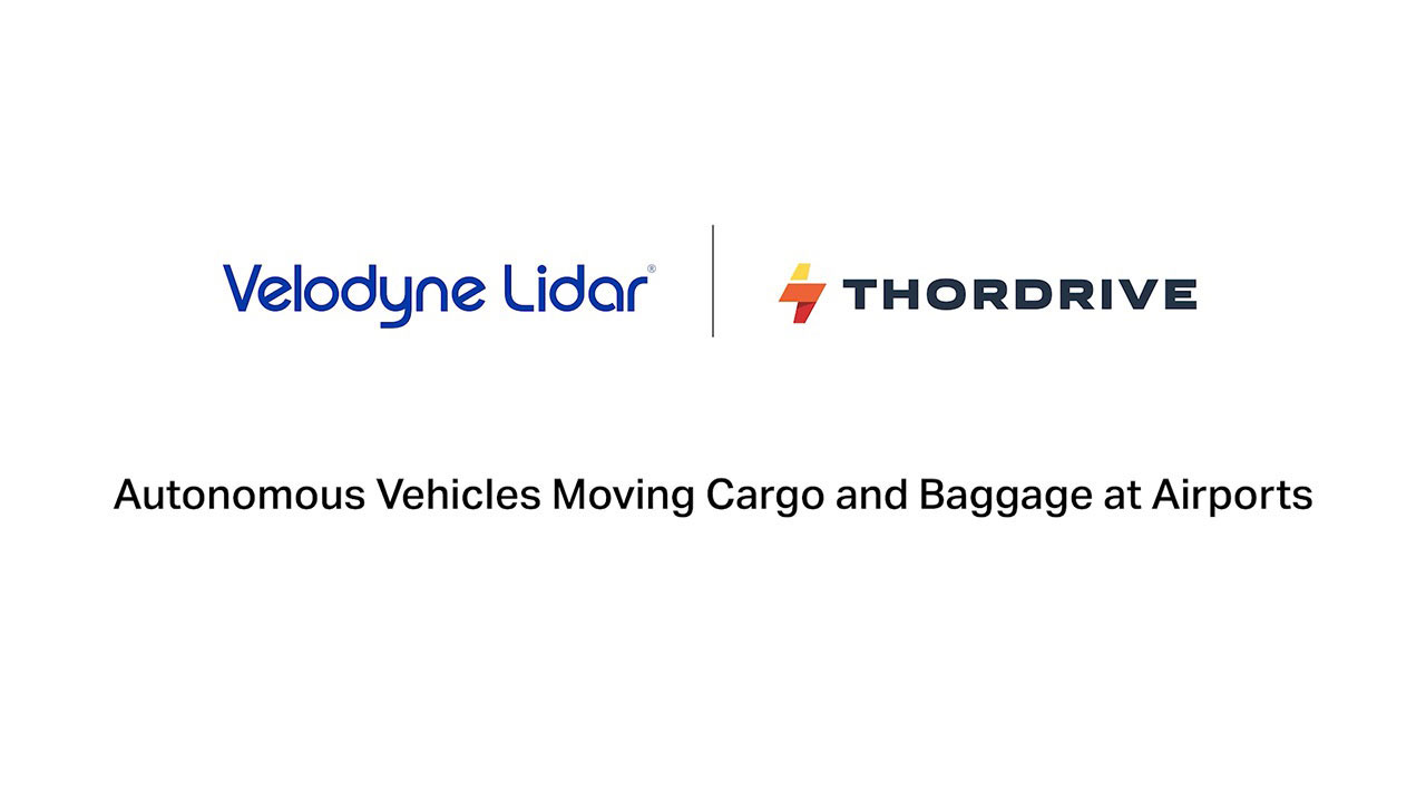 ThorDrive is using Velodyne’s lidar sensors to power its cargo and baggage ground support tractors in a groundbreaking autonomous vehicle program at the Cincinnati / Northern Kentucky International Airport. (Video: ThorDrive)