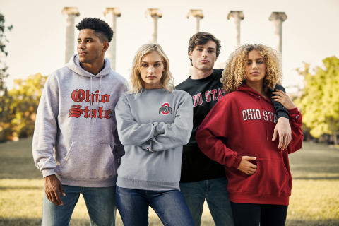 Under a six-year agreement, HanesBrands will deliver an assortment of Ohio State-branded men’s, women’s, youth and infant/toddler fan apparel across the mass, mid-tier, and campus retail channels. (Photo: Business Wire)