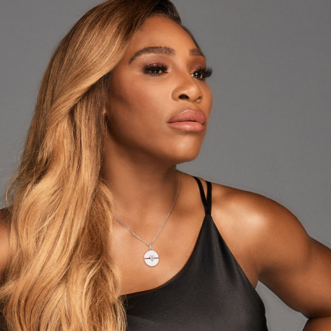 Serena Williams wearing a necklace from her Unstoppable jewelry collection (Photo: Business Wire)