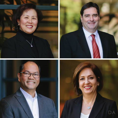 thumbnail Danielian Associates Architects + Planners announces the promotion of four new directors (clockwise from top left): JoAnn Lee-Kim, Joe Wicentowich, Mojgan Momenan, and Louis Bretana (Photo: Business Wire)