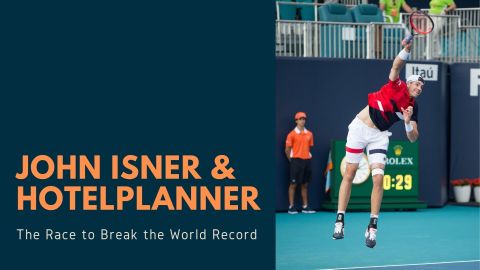 John Isner and Hotel Planner, The Race To Break The World Record (Photo: Business Wire)