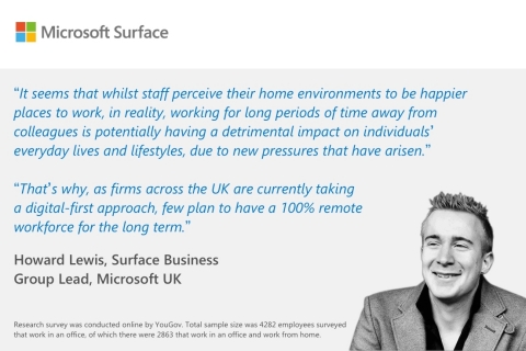 Howard Lewis, Surface Business Group Lead, Microsoft UK, on the release of Work Smarter to Live Better: new research uncovering the expectations of the UK workforce when it comes to hybrid work (Graphic: Business Wire)