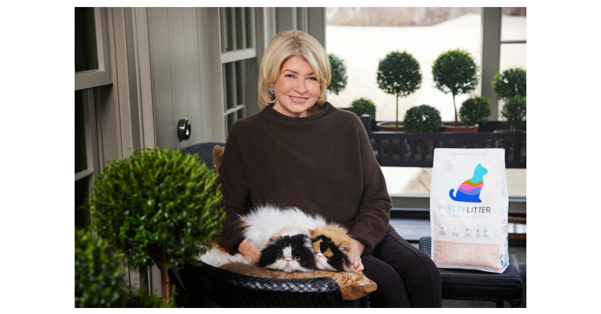World’s Smartest Cat Litter Model, PrettyLitter, Companions with Martha Stewart