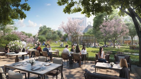 thumbnail Hotel restaurant facing the central square (image) (Graphic: Business Wire)