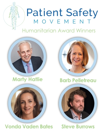original Steve Burrows, Vonda Vaden Bates, Marty Hatlie and Barb Pelletreau were recognized by the Patient Safety Movement Foundation for their efforts eliminating and raising awareness of preventable patient deaths (Photo: Business Wire)