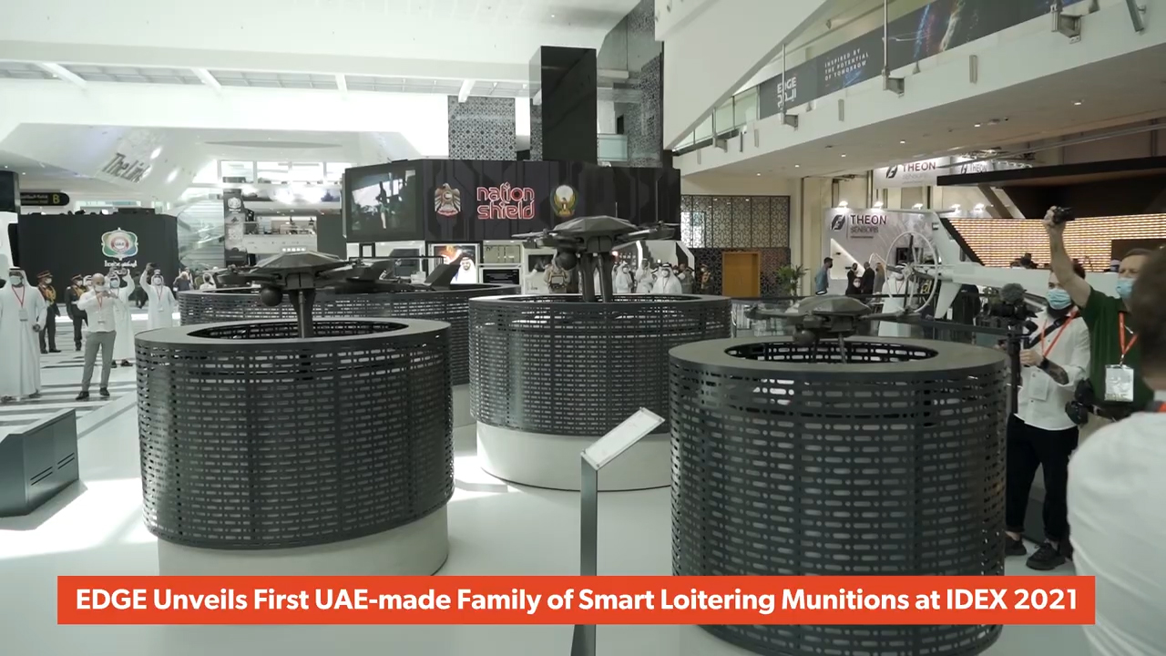 EDGE Unveils First UAE-made Family of Smart Loitering Munitions at IDEX 2021 (Video: AETOSWire)
