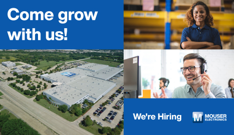 With continuous business growth, Mouser Electronics is currently boosting its workforce by adding more full-time employees at its global headquarters and distribution center in Mansfield, Texas. (Photo: Business Wire)