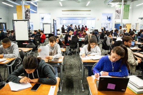 Learn4Life students study and take tests as part of one-on-one instruction meetings with supervising teachers. (Photo: Business Wire)