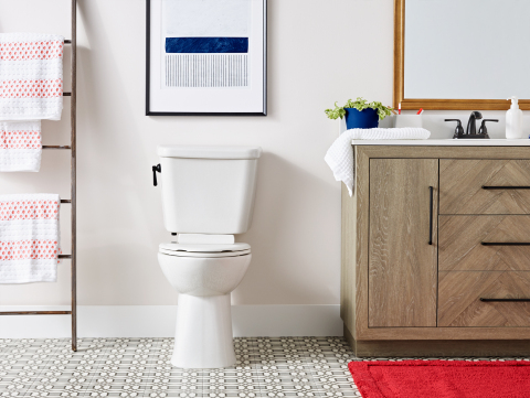 Mansfield Plumbing Products, an Ohio-based manufacturer of bathware and sanitaryware, will soon offer consumers its full product lineup exclusively at Lowe's, including ten complete toilet kits and six bathware lines. (Photo: Business Wire)