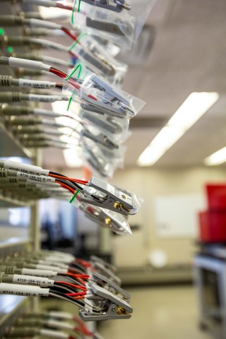 Detail of a battery tester at the Phillips 66 Research Center in Bartlesville, Oklahoma. Phillips 66 and Faradion are collaborating to develop lower-cost and higher-performing anode materials for sodium-ion batteries. (Photo: Phillips 66)