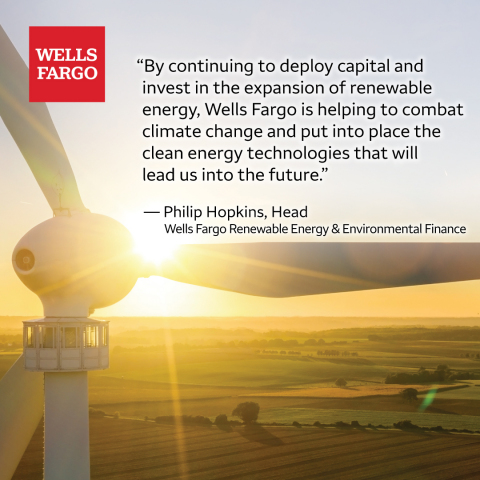 Wells Fargo Renewable Energy & Environmental Finance team recently surpassed $10 billion in tax-equity investments in the wind, solar, and fuel cell sectors. (Photo: Wells Fargo)