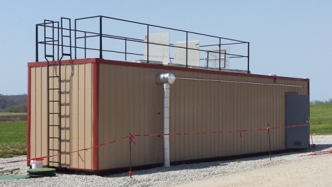 A Modular Water Systems™ roll-in, roll-out mobile wastewater treatment unit (Photo: Business Wire)