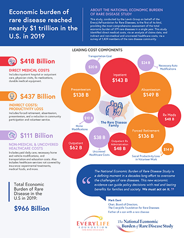 The National Economic Burden of Rare Disease Study Infographic February 2021 (Graphic: Business Wire)